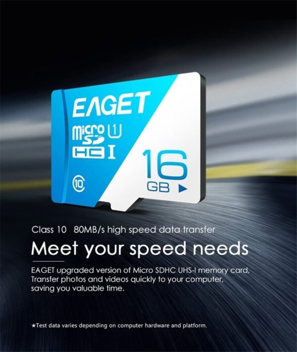 EAGET T1 Micro SD Card 64GB 32GB 16GB Memory Card 128GB TF Card Class10 UHS-I 80MB S Microsd   Memory Card For Smartphone - Image 2