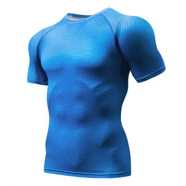 Tights Men's Sports Running Short Sleeve - Image 5