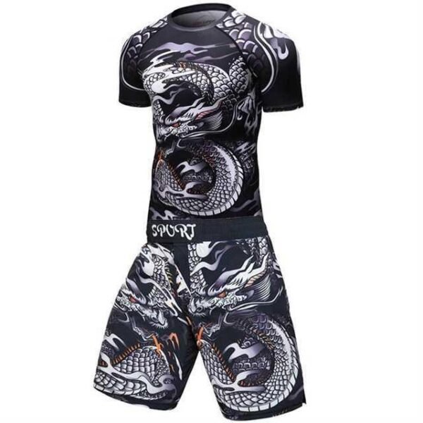 Male Sport Suit Men Running Clothes Sport Wear Yoga Set - Image 5