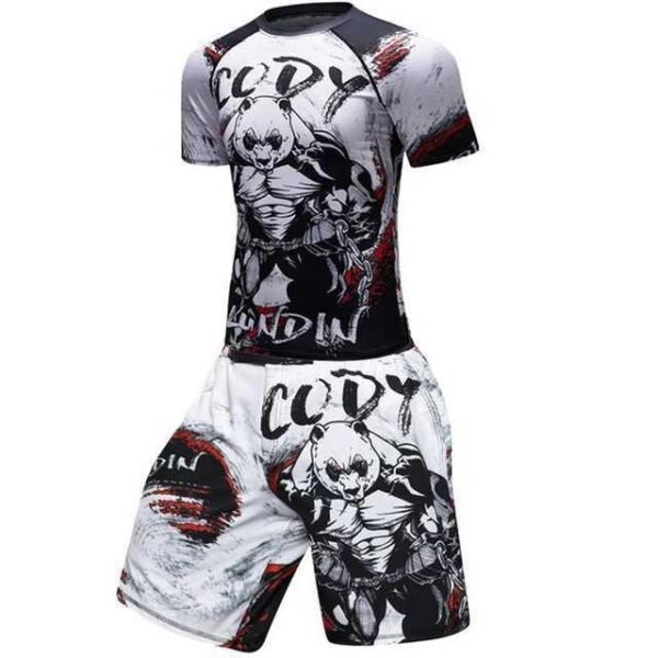 Male Sport Suit Men Running Clothes Sport Wear Yoga Set - Image 8