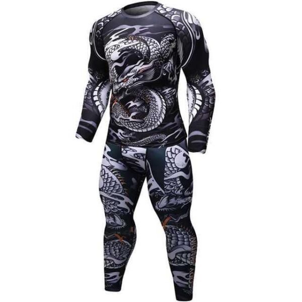 Male Sport Suit Men Running Clothes Sport Wear Yoga Set - Image 7