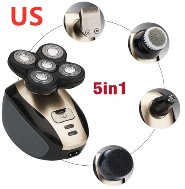 5 In 1 Multifunctional Electric Shaver 5 Blade Razor For Men Shaved Head Rechargeable Shaving Machine Beard Nose Hair Trimmer - Image 5