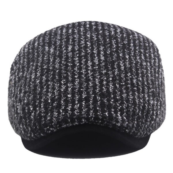 Solid Color Knitted Beret Men's Winter Thickening - Image 2