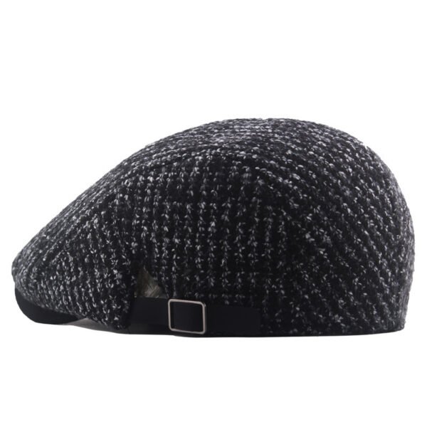 Solid Color Knitted Beret Men's Winter Thickening - Image 3