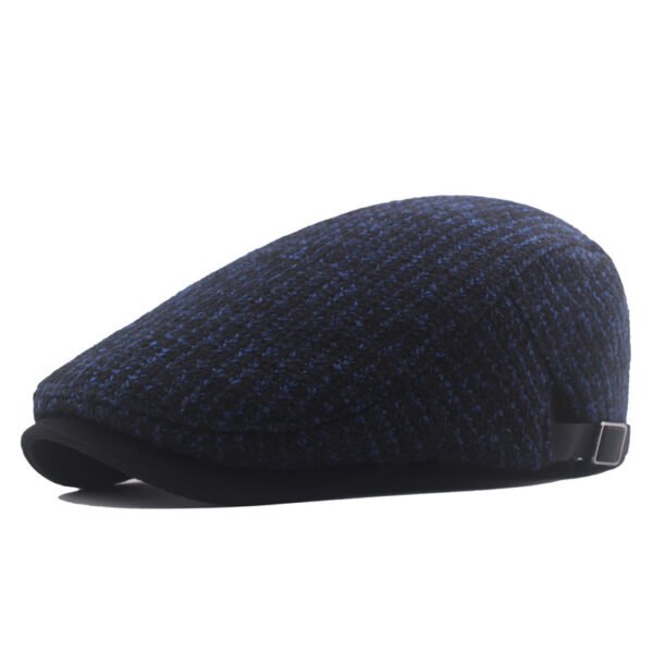 Solid Color Knitted Beret Men's Winter Thickening - Image 6