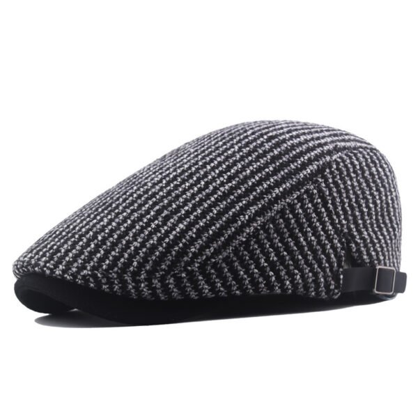 Solid Color Knitted Beret Men's Winter Thickening - Image 4