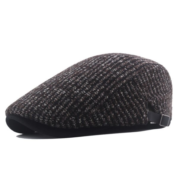 Solid Color Knitted Beret Men's Winter Thickening - Image 7