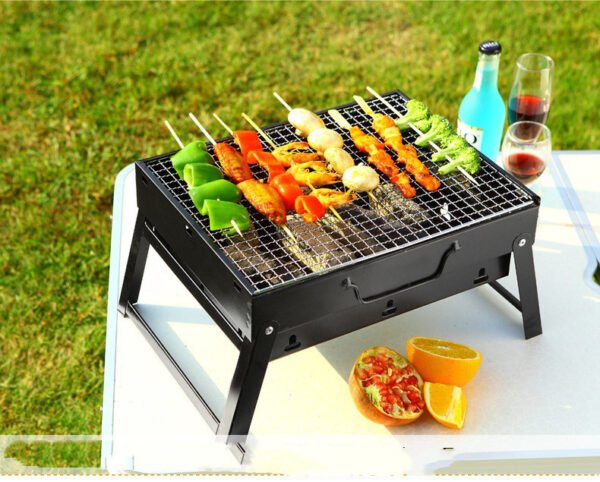Barbecue Large Outdoor Barbecue Portable Charcoal Grill BBQ Barbecue Folding Barbecue Grill - Image 5