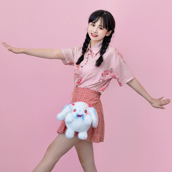 Cute Cartoon Rabbit Plush Bag Shoulder Messenger Chain Bag - Image 2