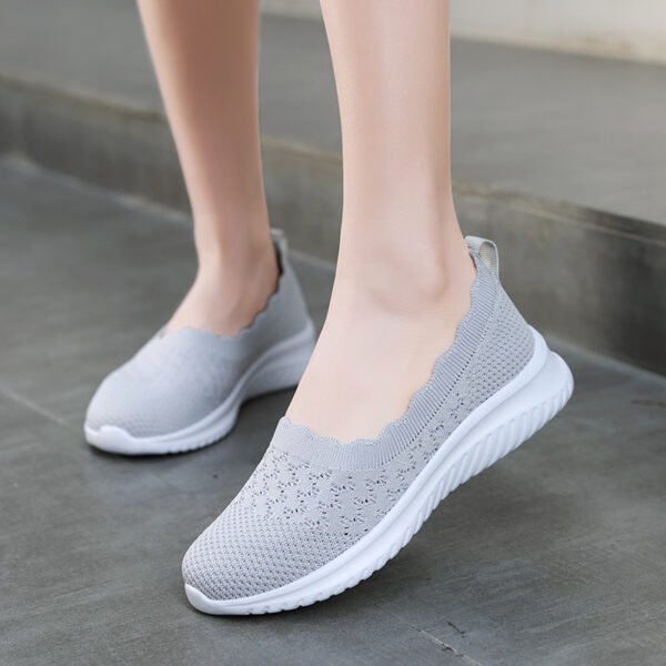 Low-cut Flying Woven Fashion Plus Size Women's Shoes - Image 4