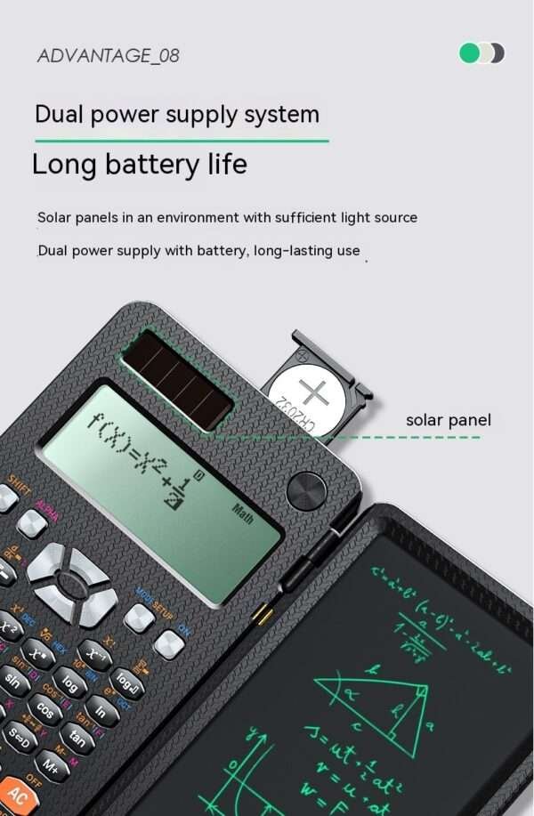 2 In 1 Foldable Scientific Calculators Handwriting Tablet Learning Function Calculator  Foldable Desk Scientific Calculators - Image 10