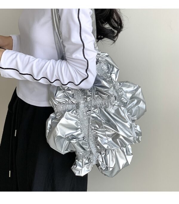 Special-interest Design Pleated Large Capacity Shoulder Bag - Image 7