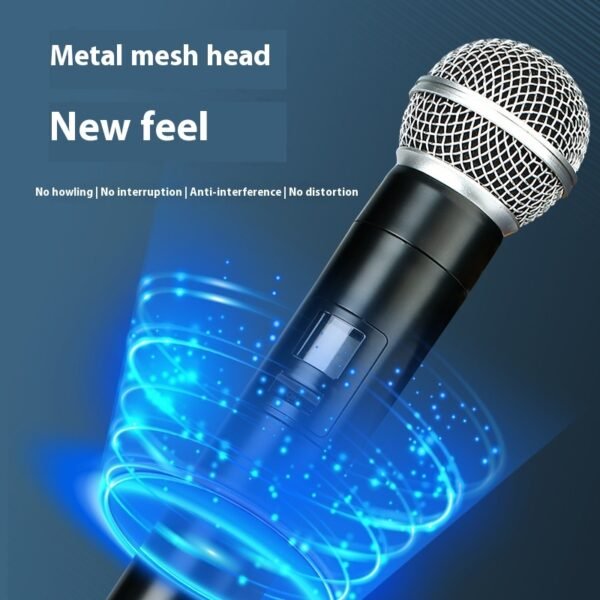 Home Karaoke Microphone New VHF One-to-two Wireless Microphone - Image 5