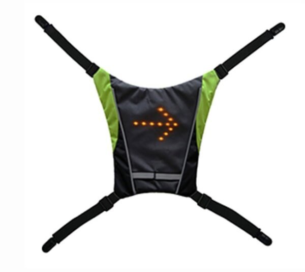 USB Rechargeable Reflective Vest Backpack with LED Turn Signal Light Remote Control Outdoor Sport Safety Bag Gear for Cycling - Image 9