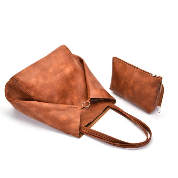 Retro Style Large Bag Women's Soft Leather Large Capacity Shoulder - Image 3