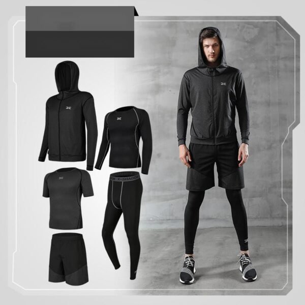 Running quick-drying basketball sports suit five-piece training suit - Image 4