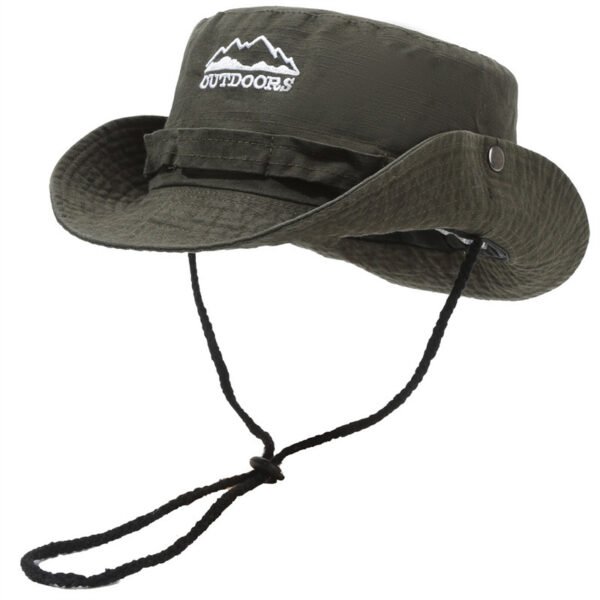 Summer Outdoor Mountaineering Slub Cotton Sun-proof Bucket Hat - Image 3