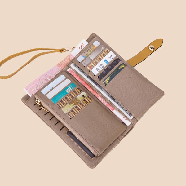 Women's Wallet Contrast Color Hasp Long Zipper Multi-functional Simple Fashion Clutch - Image 2