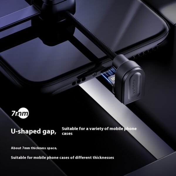 Braided Charging U-shaped Nylon Type-C Elbow Data Cable - Image 4