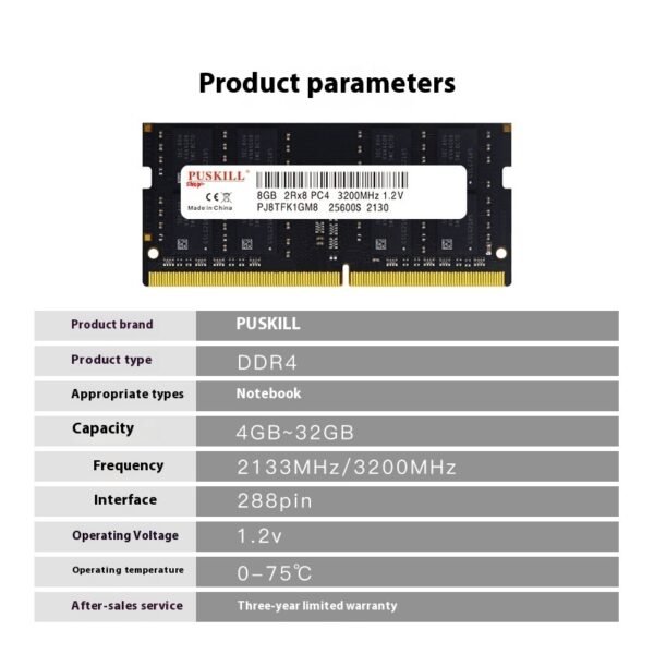 DDR44G8G16G240026663200 Notebook Ddr4 Memory Bar - Image 2