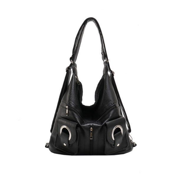 Soft Leather Shoulder Large-capacity Crossbody Bag - Image 5