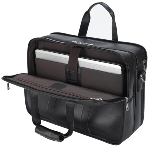 Tiding Leather Leather Business First Layer Cowhide 17-inch Laptop Bag - Image 5
