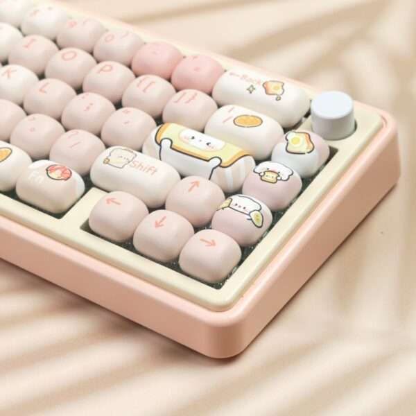 MOG Steamed Bread Key Cap Bread Bear Full Set PBT Sublimation
