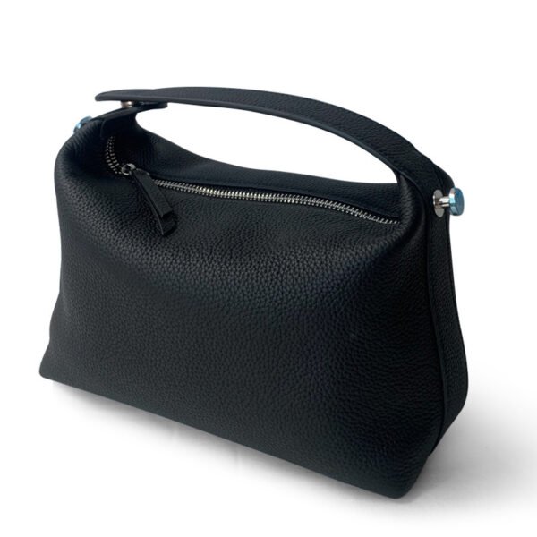 Boston Layer Cowhide One Shoulder Lunch Box Bag - Image 4