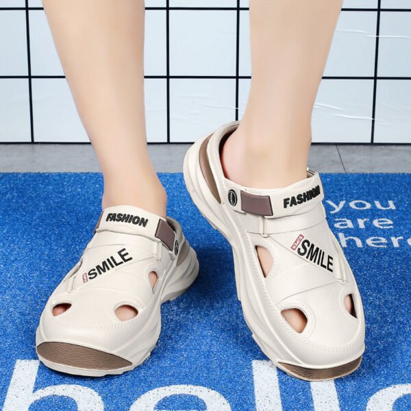 Beach Sandals Summer Men's Platform Non-slip Dual Purpose Sandals Outer Wear Outdoor Large Size Hole Shoes - Image 3