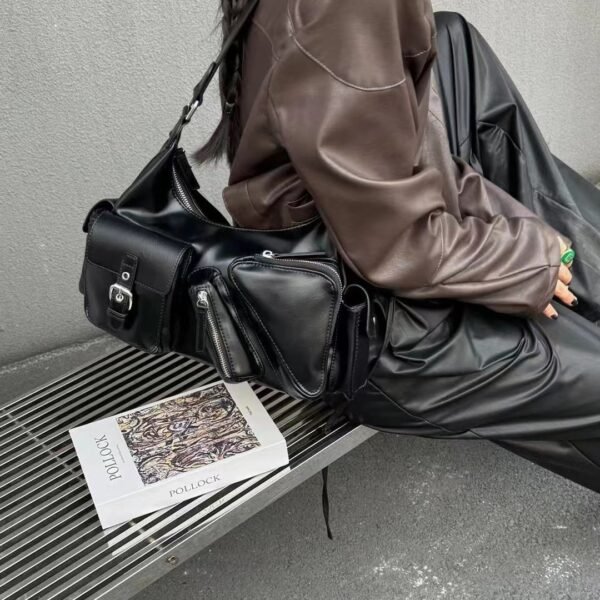New Retro Biker's Style Shoulder Underarm Bag - Image 2