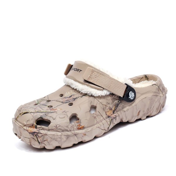 Cotton Home Thick-soled Slippers Fleece-lined Warm Closed Toe Cotton Shoes - Image 4