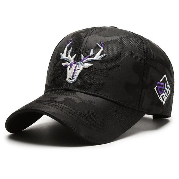 Embroidery Hat Elk Peaked Cap - Image 7