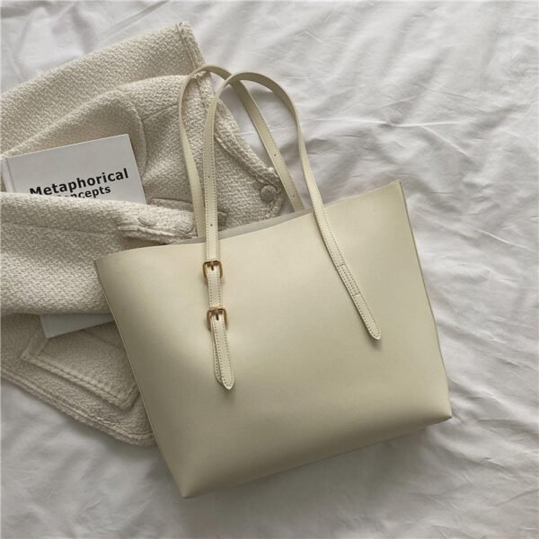 Commuter Bag Work One-shoulder Bucket Bag Autumn And Winter Vintage Tote Bag - Image 6