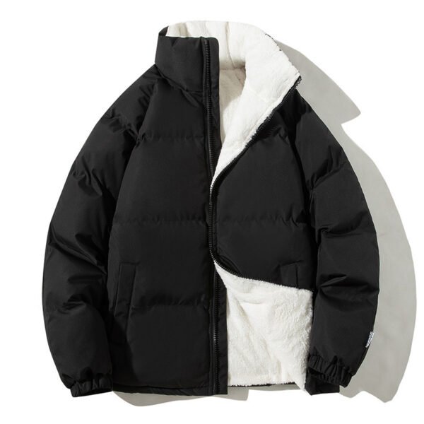 Couples Stand-Up Collar Jacket – Warm & Thickened Winter Coat - Image 5
