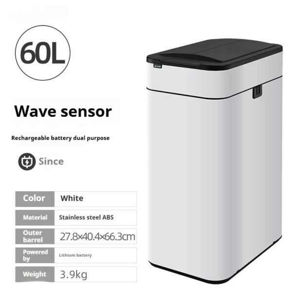 Inductive Ashbin Living Room And Kitchen Large Capacity Deodorant Smart Trash Can - Image 9