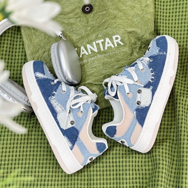 Denim Canvas Cold Glue Bread Shoes - Image 6