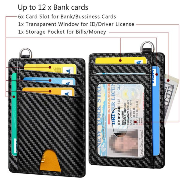 Men's Leather RFID Anti-theft Card Swiping Bag - Image 2