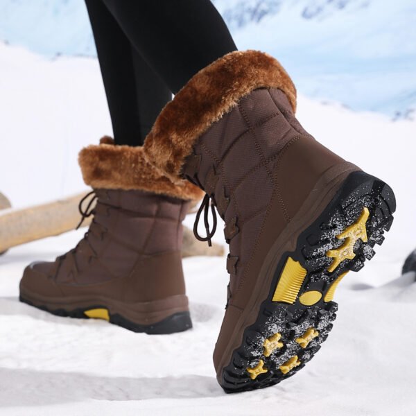 Waterproof And Cold-proof Long Boots Female Outdoor Plus Fluff Thickened - Image 7
