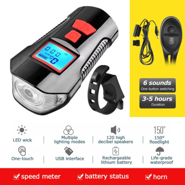 Waterproof bicycle light USB charging - Image 3
