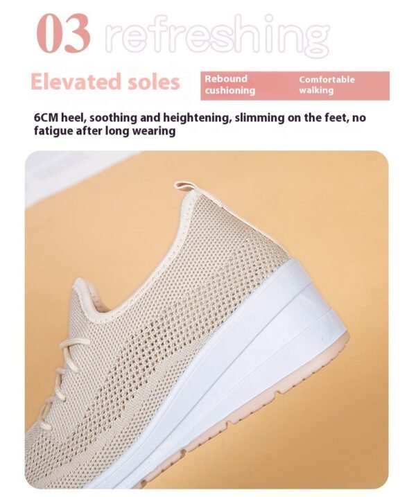 Women's Mesh Breathable Casual Platform Wedge Heels - Image 8