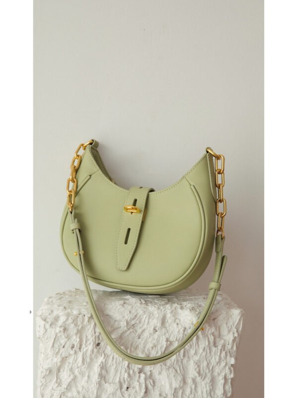 Western Style Leather Light Luxury Saddle Bag - Image 4