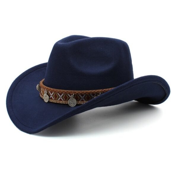Pendant Casual Sun-proof Sun Protection Keeping Warm Boys And Girls Woolen Western Cowboy Hat - Image 9