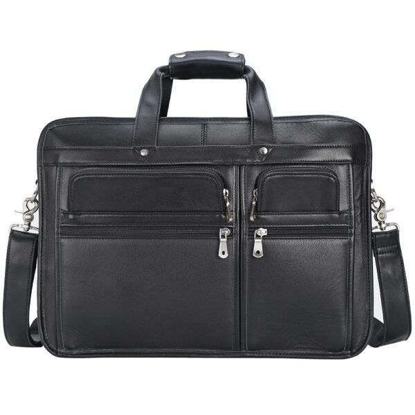 Tiding Leather Leather Business First Layer Cowhide 17-inch Laptop Bag - Image 6
