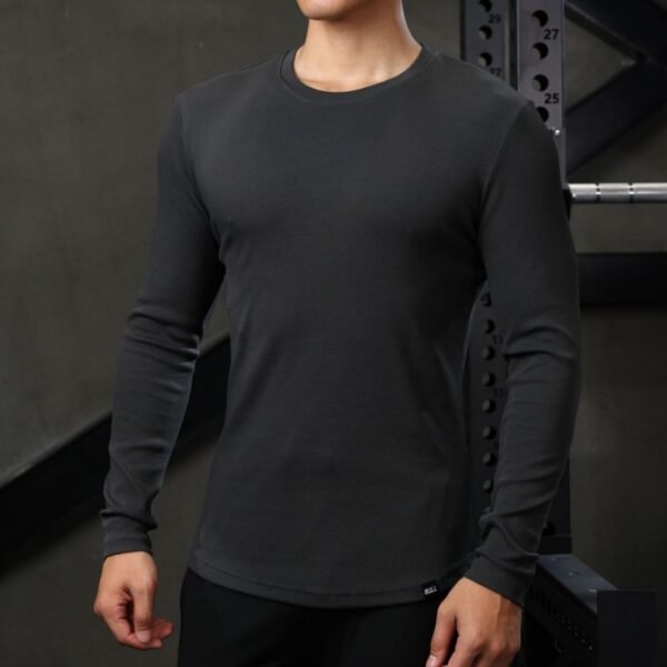 Men's Sports Workout Long Sleeve Running Top - Image 3