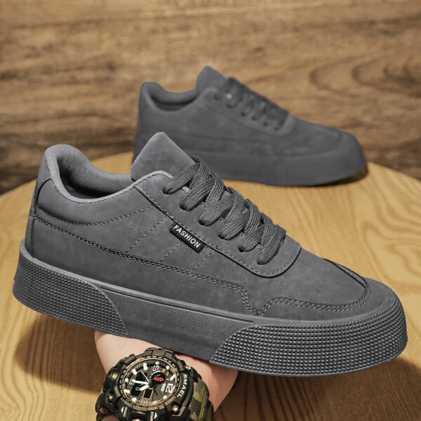 Casual Board Flat Shoes Men Breathable Thick-soled Lace-up Sneakers For Walking Running - Image 9