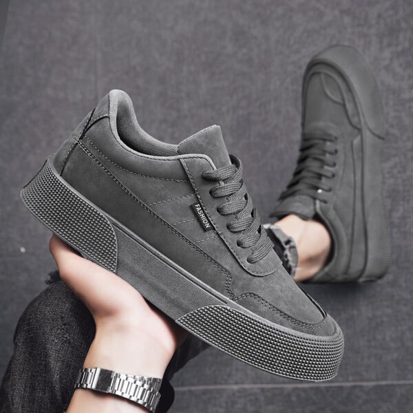 Casual Board Flat Shoes Men Breathable Thick-soled Lace-up Sneakers For Walking Running - Image 6
