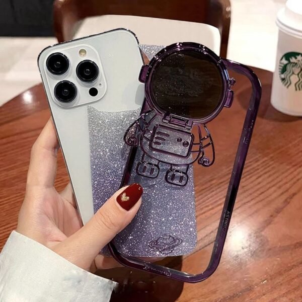 Astronaut Glitter Phone Case for iPhone 14/13/12/11 - Image 3