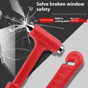Car Two-in-one Long Handle Solid Multi-function Emergency Escape Hammer