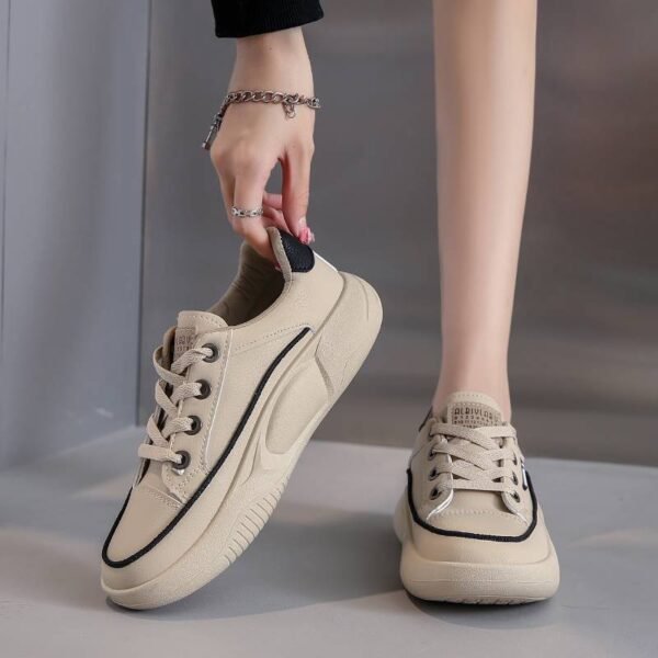 Lightweight Casual Sneaker Women's Soft Bottom Running Shock Absorption Genuine Leather - Image 2