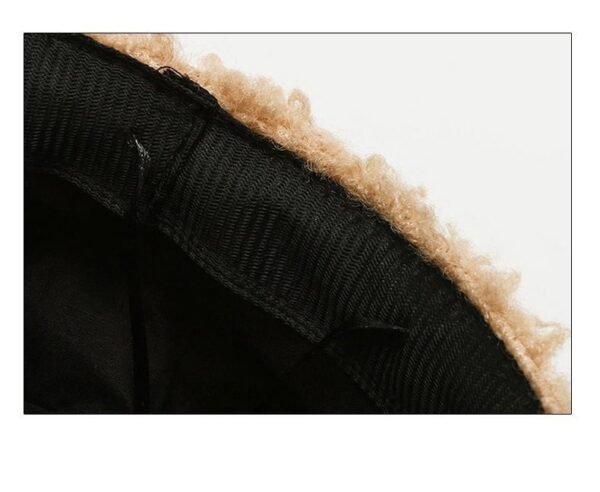 Cashmere Leather Brim Octagonal Hat - Image 8